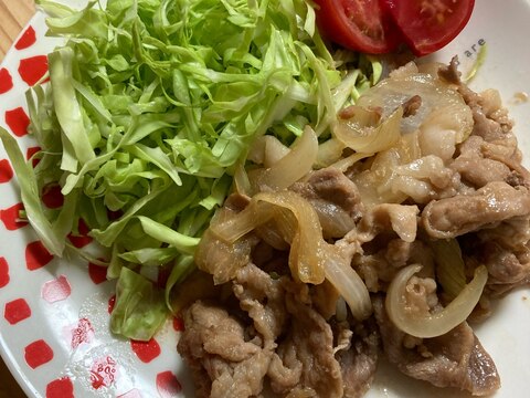 新玉ねぎと豚肉のしょうが焼き風